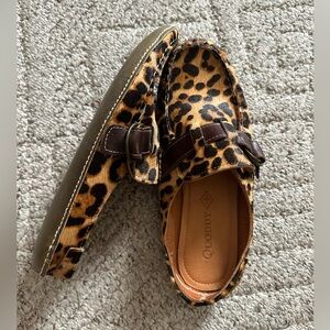 Quoddy Women’s Ring Mule Leopard Calf Hair